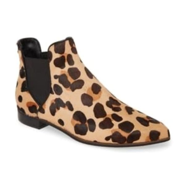 cole haan leopard booties